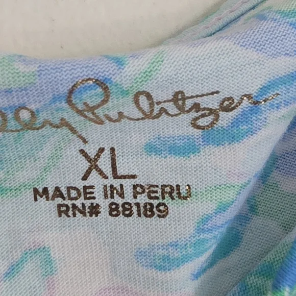 Women's Lilly Pultizer Short Sleeve Marlowe Dress XL Preppy Beach Vacation Mini - Picture 4 of 7